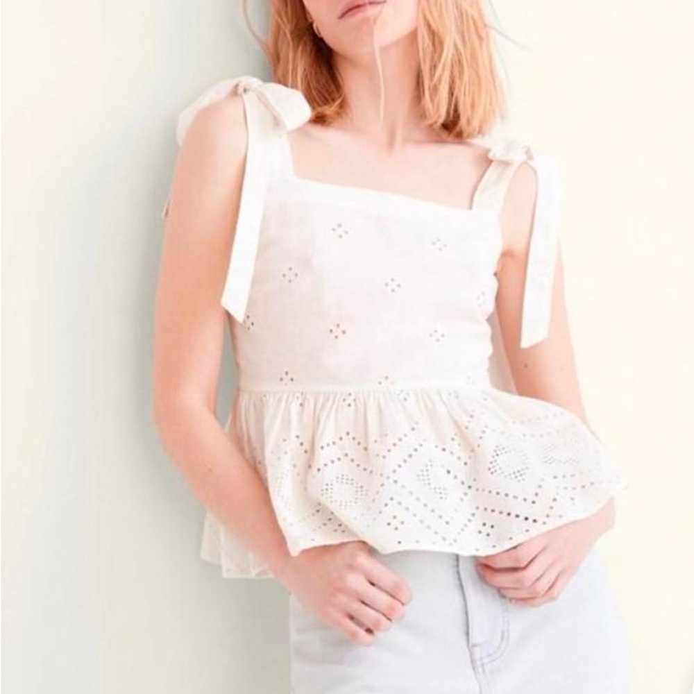NWT Madewell Rosalie Tie Strap Top size XS
